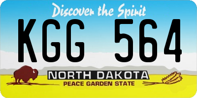 ND license plate KGG564