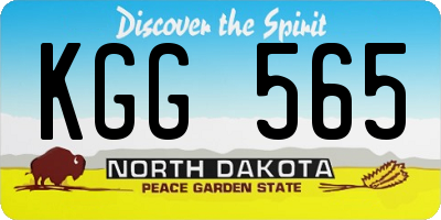 ND license plate KGG565