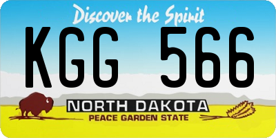 ND license plate KGG566