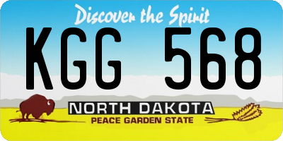ND license plate KGG568
