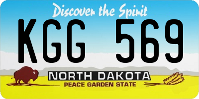 ND license plate KGG569