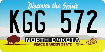 ND license plate KGG572