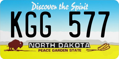 ND license plate KGG577