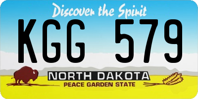 ND license plate KGG579