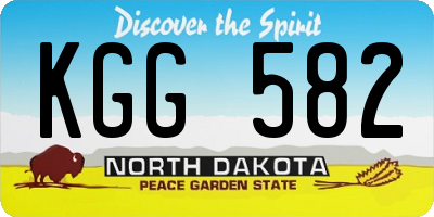 ND license plate KGG582
