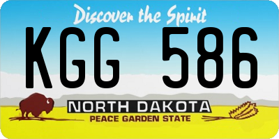 ND license plate KGG586