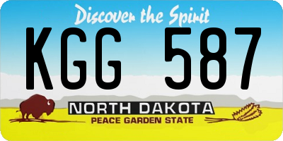 ND license plate KGG587