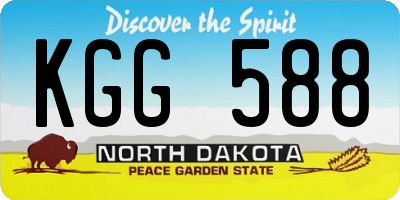 ND license plate KGG588