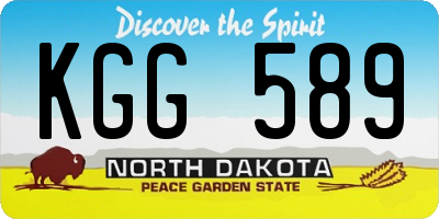 ND license plate KGG589