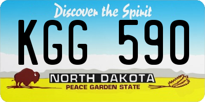 ND license plate KGG590