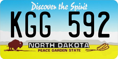ND license plate KGG592