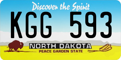 ND license plate KGG593