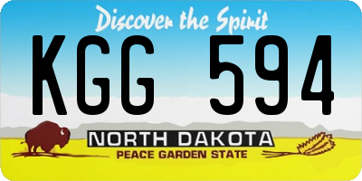 ND license plate KGG594