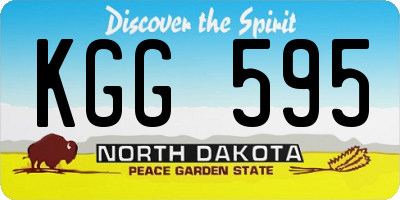 ND license plate KGG595