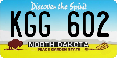 ND license plate KGG602