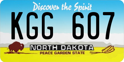 ND license plate KGG607