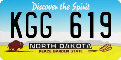 ND license plate KGG619