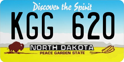 ND license plate KGG620