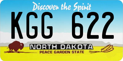 ND license plate KGG622