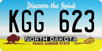 ND license plate KGG623