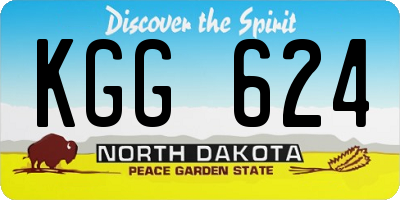 ND license plate KGG624