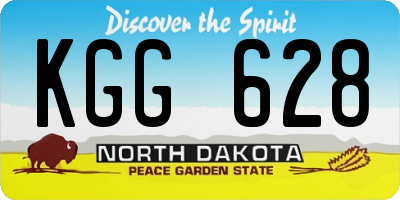 ND license plate KGG628