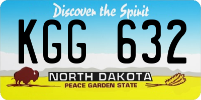 ND license plate KGG632