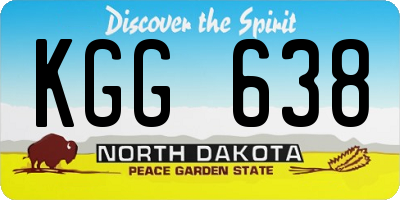 ND license plate KGG638