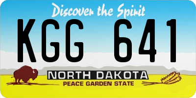 ND license plate KGG641