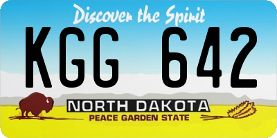 ND license plate KGG642