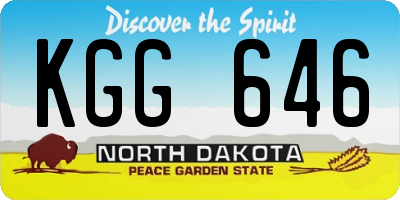 ND license plate KGG646