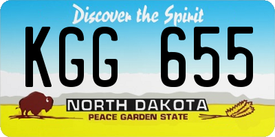ND license plate KGG655