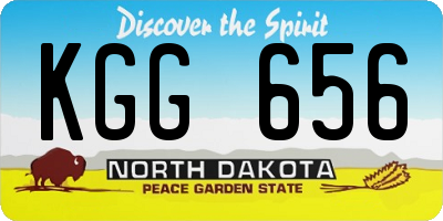ND license plate KGG656