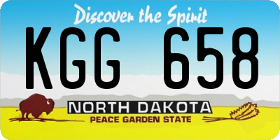 ND license plate KGG658