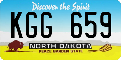 ND license plate KGG659