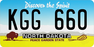 ND license plate KGG660