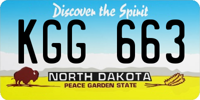 ND license plate KGG663
