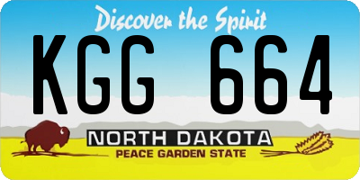 ND license plate KGG664