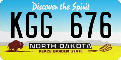ND license plate KGG676