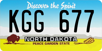 ND license plate KGG677