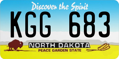 ND license plate KGG683