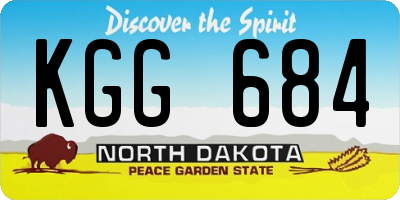 ND license plate KGG684