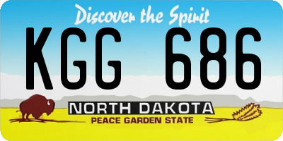 ND license plate KGG686