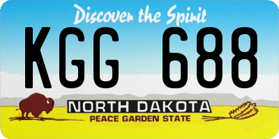 ND license plate KGG688