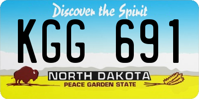 ND license plate KGG691
