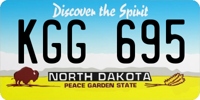 ND license plate KGG695