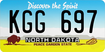 ND license plate KGG697