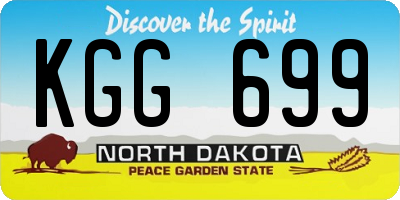 ND license plate KGG699