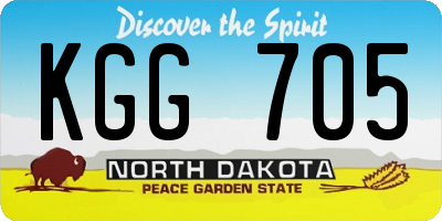 ND license plate KGG705
