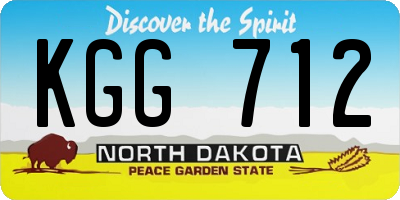 ND license plate KGG712